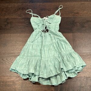 Green Hello Molly Mini Dress